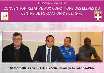 Club de foot de Thonon et Lycée Jeanne d’Arc : convention signée !