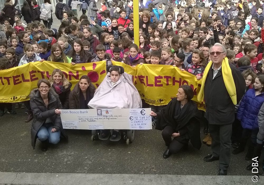 Ecole Collège Don Bosco Gières : Telethon, une collecte record !