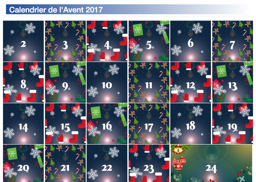 Calendrier de l’Avent 2017