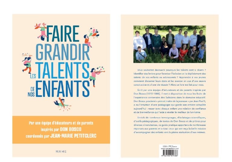 « Faire grandir les talents de nos enfants » : aux Editions Mame, un ouvrage écrit par un collectif de membres de la famille salésienne de Don Bosco