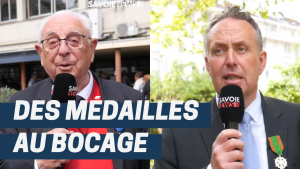 Au Bocage (Chambéry), Eric Micod et le père Paul Ripaud décorés