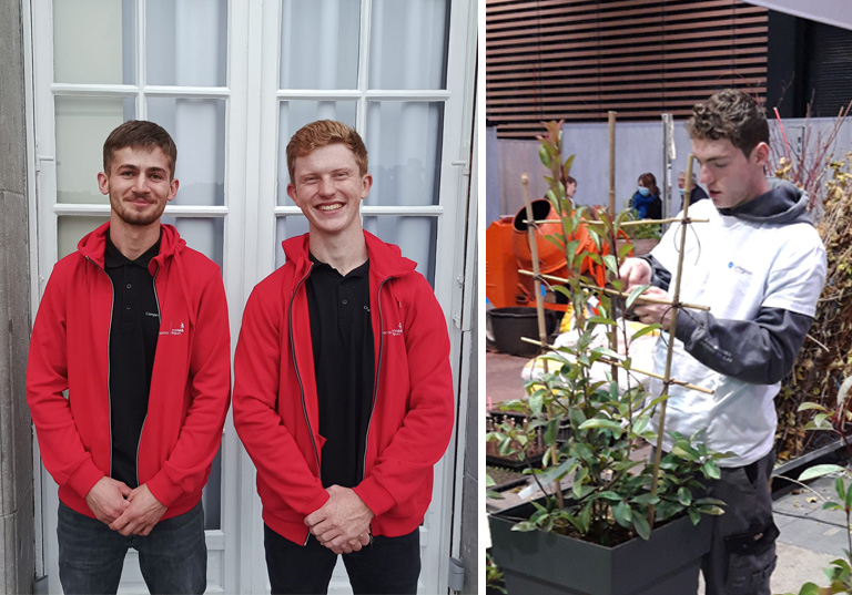 Alain, Santino, Quentin, et Tim, quatre jeunes talents des maisons salésiennes de Verviers, Chambéry et Pouillé