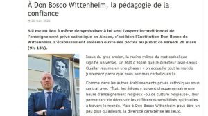 L’Ami Hebdo met à l’honneur Don Bosco Wittenheim et sa « pédagogie de la confiance »
