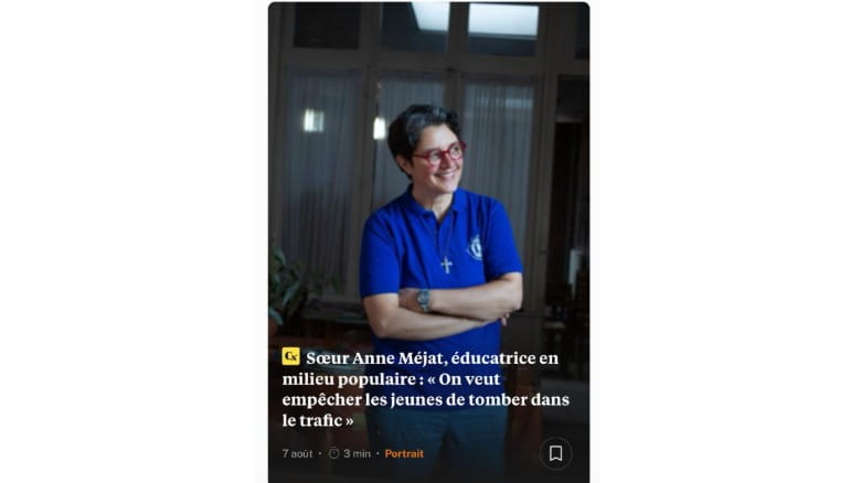 Série estivale sur les religieuses engagées sur des zones de fracture : sœur Anne Méjat mise à l’honneur par La Croix